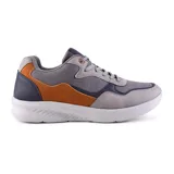 Championes deportivos American Sport Maurice, con suela blanca y diseño en bloques de color azul, verde oliva, gris y negro.