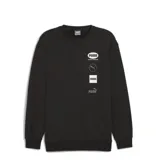 Buzo negro de corte clásico con logotipos de Puma en la parte frontal.