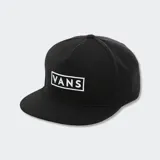 Gorro snapback negro con logo Vans bordado en el frente.