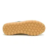 Zapatillas Caterpillar Hex Slip On color azul marino, sin cordones, de gamuza con suela de goma color caramelo.