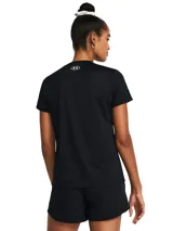 Remera de entrenamiento Under Armour Tech™ SSC Solid, color negro, de corte holgado y tejido ligero.