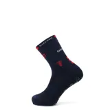 Medias deportivas azul marino con detalles en rojo y blanco, con logo del Club Nacional de Football.