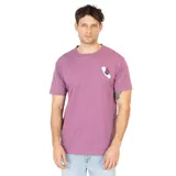 Remera manga corta color lila con logo de Volcom estampado en el pecho. Diseño clásico de corte recto y cuello redondo.