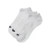 Pack de tres pares de medias blancas de corte bajo con logo negro en el empeine.