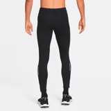 Calza larga de running Nike Dri-Fit Challenger para hombre, color negro con logo blanco en la pierna izquierda.