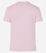 Remera básica de media malla color blanco, con cuello redondo y mangas cortas.