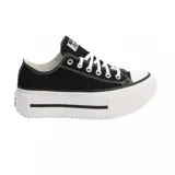 Zapatillas Converse Chuck Taylor All Star Lift con plataforma, de lona color negro y detalles en blanco.