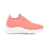Championes deportivos de mujer, marca American Sport, estilo slip-on, color salmón con suela blanca.