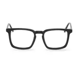 Armazón para anteojos Mr Boho modelo Belcher, color negro, con forma rectangular.