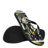 Sandalias Havaianas Top Athletic con diseño de skate park en tonos gris, negro y amarillo flúor.