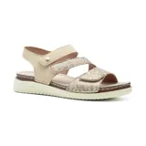 Sandalias negras Korium Confort Ibbie con plataforma baja y tiras con velcro.