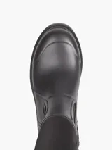 Botas de agua Calvin Klein Jeans negras, de caña alta y suela track. Fabricadas en goma y neopreno.