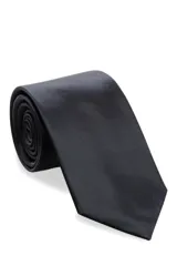 Corbata lisa color bordó confeccionada en poliéster.
