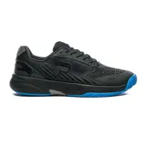 Championes de tenis Fila Acer Champion para hombre, color negro con suela celeste.
