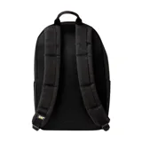 Mochila unisex Cat Gobi Light negra, con logo blanco en el frente y detalles en amarillo. Cuenta con un compartimento principal con cremallera, un bolsillo interior acolchado para el portátil, trabillas frontales para sujetar accesorios y bolsillos laterales planos.