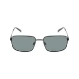 Lentes de sol INVU modelo IB12520C, con montura rectangular de metal color negro y lentes polarizadas grises.