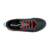 Zapatillas de trekking Columbia Flow Fremont, color gris con detalles en rosa y naranja.