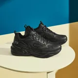 Championes deportivos Skechers Bobs Sport Bamina 2.0, color negro, con capellada de malla y material sintético, plantilla Memory Foam y suela de goma flexible.