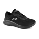 Championes Skechers Skech-Lite Pro Perfect Time, color negro, con cordones y capellada de malla técnica. Cuenta con plantilla Skechers Air-Cooled Memory Foam y media suela Skech-Lite con absorción de impactos.