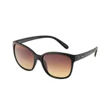 Lentes de sol MDQ modelo Raglan, con montura negra mate y lentes degradadas de marrón a amarillo.