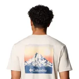 Remera gris de manga corta con logo de Columbia en el pecho.