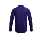 Buzo Under Armour de hombre, color violeta, con cuello alto y cierre parcial. Tiene el logo de la marca en el pecho.