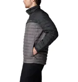 Campera negra Columbia Silver Falls II para hombre, con cierre frontal y cuello alto. Confeccionada en tejido resistente al agua y con aislamiento Thermarator™ de poliéster reciclado.