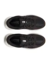 Zapatillas deportivas grises con detalles en celeste, marca Under Armour, modelo Charged Versurge.