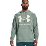 Canguro Under Armour de hombre, color verde agua con logo grande en el pecho.