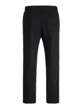 Pantalón de jogging negro de algodón con cintura elástica y cordón ajustable.