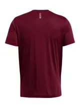 Remera deportiva blanca de manga corta, marca Under Armour, modelo Launch Shortsleeve.