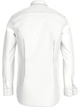 Camisa blanca de corte regular Tommy Hilfiger, confeccionada en algodón dobby Oxford. Tiene cuello con botones, cierre con botones, puños redondeados con dos botones, botón final a contraste y logo de Tommy Hilfiger bordado en el pecho.