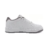 Zapatillas Puma Court Classy de cuero sintético color blanco con detalles en gris.
