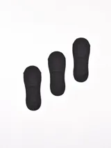 Pack de tres pares de medias invisibles negras.