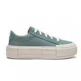 Championes Converse Chuck Taylor All Star Cruise de lona color verde agua con cordones blancos y plataforma segmentada color crema.