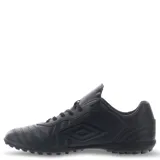 Championes de fútbol 5 Umbro Touch TF, negros con detalles en blanco.