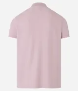 Remera polo de hombre, corte slim, color gris claro, confeccionada en tejido de media malla acanalada de algodón.