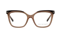 Armazón para lentes Demenego 115/52 col BL, de acetato color marrón con detalles en negro.