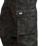 Pantalón cargo color arena de corte slim, con bolsillos laterales con solapa y puños elásticos.