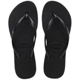 Ojotas Havaianas Slim Flatform color negro, con plataforma.