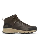 Botas de trekking Columbia Peakfreak II Mid, color marrón con detalles en negro y beige. Fabricadas con tecnología OutDry impermeable y transpirable, sistema Navic Fit para mayor estabilidad, suela Adapt Trax para tracción en cualquier terreno y entresuela TechLite+ para amortiguación y retorno de energía.