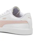 Zapatillas bajas de mujer, en color blanco con detalles en rosa y diseño clásico de la marca Puma.