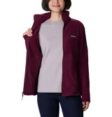 Campera polar Columbia Basin Trail III Full Zip para mujer, color azul marino. Con cierre frontal completo y bolsillos laterales con cierre.
