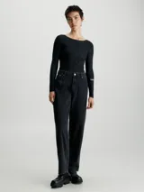 Body de manga larga con detalle de hebilla