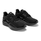 Zapatillas deportivas negras con diseño ligero, transpirables y plantilla de memory foam que se adapta al pie.