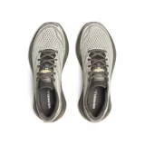 Zapatillas de running Merrell Morphlite para hombre, color gris con detalles en verde oliva, con capellada de jacquard, cordones y forro de malla reciclados, entresuela de espuma FloatPro™ y suela de goma adherente.