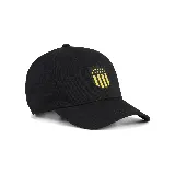 Gorra negra de algodón con visera curva y escudo del Club Atlético Peñarol bordado en el frente.