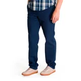 Pantalón de hombre color azul marino, de corte chino, tapered y straight.