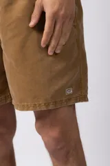 Short de baño gris con cintura elastizada y cordón ajustable. Tiene bolsillos laterales y logo de la marca en la pierna derecha.
