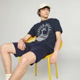 Camiseta azul marino de manga corta con estampado blanco de Venice Beach.